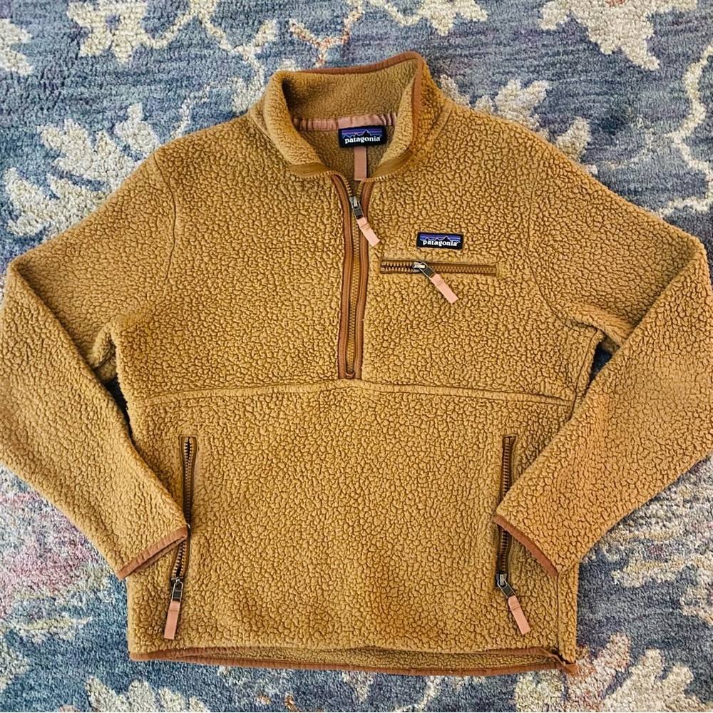 Patagonia Teddy Bear Sherpa Fleece Pullover Sweater Small